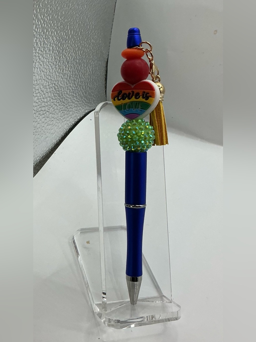 LGBTQ RAINBOW PRIDE HANDMADE DECORATIVE BEADED PEN